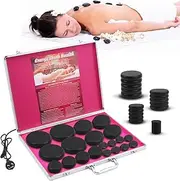 20pcs Hot Massage Stone Basalt Stones Set Rock SPA Massage Heating Box Heater Kit