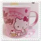 ♥小花花日本精品♥Hello Kitty 陶瓷杯馬克杯咖啡杯飲料杯茶杯水杯坐姿吸手指蝴蝶結蛋糕粉色 11285007