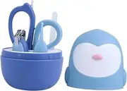 LOLIPPYY 1 Set Nail Care Kit Grooming Set with LED Ear Spoon Nail Clipper Scissors Tweezers Boards for Boy Girl and Blue Purple Safe Ergonomic Design