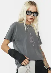[Daisy Street] Washed Black Tyler Graphic Tee