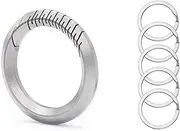 [EMERSPRING] Titanium Round Carabiner Keychain Clip, Durable Quick Release Car Key Chains with Key Rings for men and Women, Gifts