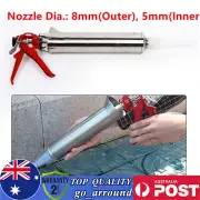 Cement Grout Mortar Sprayer Caulk Point Grouting Gun Stainless Steel+2 Nozzle AU