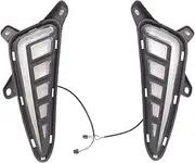Fog Lights Assembly 1 Pair For Toyota For CHR 2016 2017 2018 2019 Car LED DRL Daytime Running Light With Dynamic Yellow Turn Signal Fog Lamp Front Bumper Fog Light(White and Yellow)