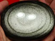 Silver Sheen Obsidian Soap-Shaped Palm Stone #6