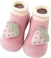 Baby Canvas Sneaker Cartoon Socks Shoes Toddler WarmThe Floor Socks Non Slip Prewalker Shoes Toddler Girl Slip on