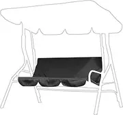 Swing Seat Replacement, Swing Cushions 3 Seater Replacement, Outdoor Waterproof Polyester Taffeta Porch Swing Cushions Swing Replacement Seat Porch Swing Cushions for Patio,Garden(Black)