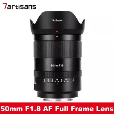 7artisans 50mm F1.8 STM Full Frame Auto Focus Lens for Sony E-mount A7 M3 M4 FX3