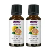 2 x NOW 100% Pure Grapefruit Essential Oil 1 oz 30 ml Citrus paradisi