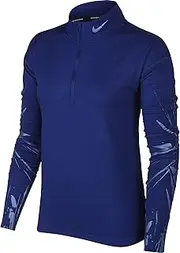 [Nike] Women's Element 1/2-Zip Running Top (Print) DEEP Royal Blue/Photo Blue XS