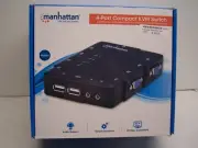 4-Port Compact KVM Switch with Remote Port Selector Manhattan #151269