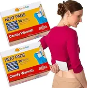 [SunnyBay] Adhesive Heat Patches for Neck, Knee, and Upper or Lower Back, Air-Activated Heat Pads for Menstrual Cramps, Stiffness, Sprains, and More, Stick to Clothing, 5x3 inches, 60 Count