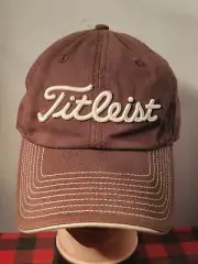 Titleist Brown & White Stitching Baseball Cap Adjustable