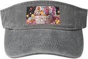 [RLDOBOFE] Sun Visor Hat Adjustable Empty Top Baseball Cap Candy and ice cream Sun Hats for Women Men Sports Hats Summer Beach Cap