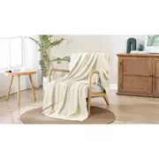 Ardor Quinn Acrylic Knitted Room Sofa Blanket/Throw Coconut Milk 127x152cm