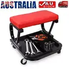 Rolling Creeper Seat Workshop Mechanic Stool Garage Repair Storage Tray AU