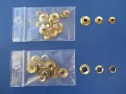 Clock HAND WASHERS Round & Square Hole BRASS - Antique Clock Parts - 3 sizes 30x