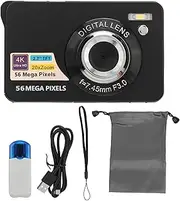 Digital Camera, Portable Easy to Operate 4K 56MP Digital Camera 2.8in Vlogging Camera for Photography for Boys Girls (Black)