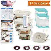 Electric Vacuum Sealer with 10 Reusable Bags & 6 Borosilicate Containers, 21 PCS