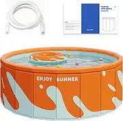 Non-Inflatable Swimming Pool | Family Non-Inflatable Bathing Pool - No Installation Water Play Swimming Pool for Garden, Outdoor, Patio, Home