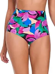 [RELLECIGA] Women's High Waisted Bikini Bottom Full Coverage Tummy Control Swimsuit Bottoms