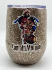 Gold Captain Morgan 12 Oz Wine Custom Epoxy Tumbler
