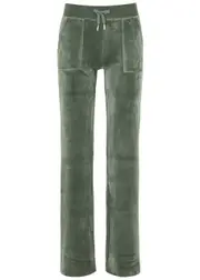 Juicy Couture Del Ray Logo Velour Sweatpants - Green - S (UK8-10 / S) S (UK8-10 / S)