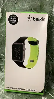 Belkin Sport Wristband for (Apple Watch )- Black/ Lime Green,New ‼️