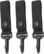 [Generic] Duty Belt Key Holder Nylon Keeper with Double Snaps Tactical Gear Clip Military Hook for Security Police