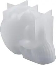 ABOOFAN Skull Mold Concrete molds Skeleton Resin molds Pastry Baking Mould Wax Making Molds Skull epoxy Casting Skeleton Head Skull Resin Molds Skull Head Candle White Silica Gel 3D