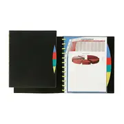Marbig Kwik Zip Refill Display Book A4 20 Pocket Dividers Black