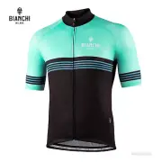 NEW Bianchi Milano PRIZZI Cycling Jersey : BLACK/CELESTE