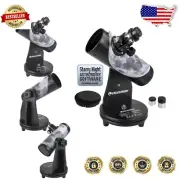 Guided Celestial Exploration: 76mm Compact Dobsonian Telescope with Moon Map