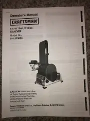 Craftsman 351.225000 Disc Sander Owners Instruction Manual