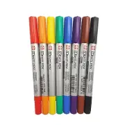 Sakura IDENTI Pen Dual Point Permanent Marker | Japan | 8 Assorted Colour Pens