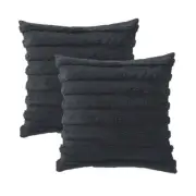 Mainstays Tufted Stripe Decorative Throw Pillow, Grey, 18'' x 18'', 2 Pack