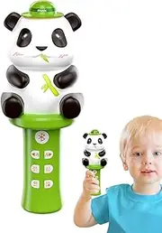 Kids Microphone Handheld | Cartoon Panda Mic Karaoke Machine | Interactive Pretend Play Toy, Early Learning Game for Most Smartphones