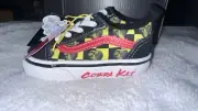 Vans Old School Skool Elas Cobra Kai Black Yellow Size 4.5 Toddlers