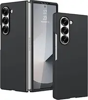 [DOMAVER] for Samsung Z Fold6 5G 7.6" Case with Screen Protector, Support Wireless Charging, Matte Slim Skin-Touch Shockproof Samsung Z Fold6 Case for Men Women, Black