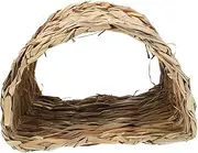 Happyyami Rabbit Hutch Hamster Nest Tunnel Guinea Pig Hideout Bunny Hide Guinea Pig Hide Bunny Nest Rabbit Chew Chinchilla House Hamster Tunnel Chinchilla Hut Reed Grass