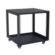 SC02 9U 19" Open Frame Network Server AV Gear Equipment Rack Mobile Storage C...