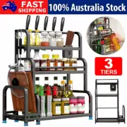 3 Tiers Kitchen Spice Rack Storage Organizer Seasoning Stand Shelf Countertop OZ