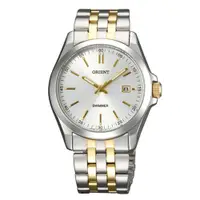 在飛比找PChome24h購物優惠-ORIENT東方錶 簡單生活金線時標石英腕錶-銀白x36mm