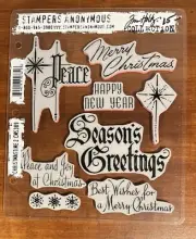 Stampers Anonymous Tim Holtz Collection Christmas Time CMS389 Stamp Set
