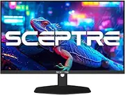 Sceptre 24-inch IPS Essential Thin 100Hz Gaming Monitor USB Type-C DisplayPort HDMI 100% sRGB Build-in Speakers, Machine Black 2024 (E248W-FP100T)