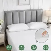 NEW Cooling Bamboo Mattress Protector Waterproof 3D Air Topper Fitted Cover All Size Bed