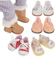 Sosoport Doll Canvas Shoes Set of 5 Elegant Tiny Shoes for Dolls Versatile Decorative Boots for All Occasions