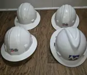 METRO ENGINEERING SOLUTIONS Pyramex MSA Full Brim 6.5 To 8 Hard Hat 4 PC LOT NEW