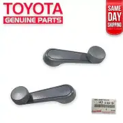 NEW 96 - 98 TOYOTA T100 LEFT RIGHT DOOR WINDOW CRANK HANDLE SET MOON MIST OEM