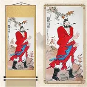 decorative paintings,Scroll Painting,Prints Canvas Scroll Paintings Chinese scroll art Chinese ornaments figure painting, can be hung as room decoration (Color : A, Size : ( Color : F , Size : 100*35c