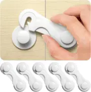 6-Pack Child Proof Locks for Cabinet Doors, Pantry, Closet, Wardrobe, Cupboard,